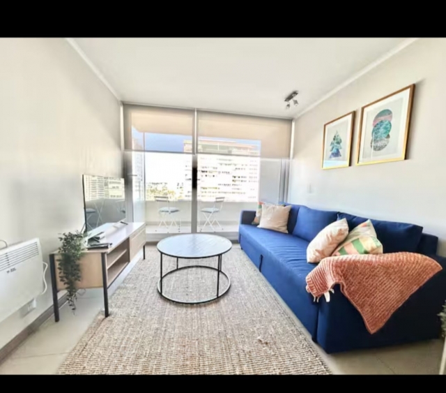 ARRIENDO EXCELENTE DEPARTAMENTO AMOBLADO, MONTEMAR,  CON CON